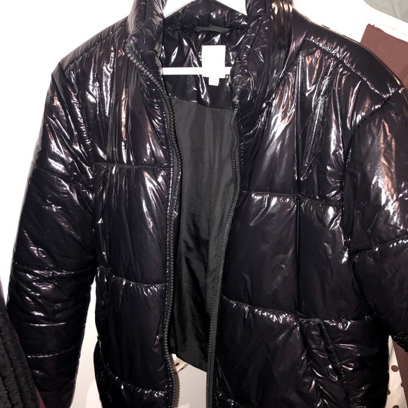 black glossy coat - from simons - Picture 1 of 2